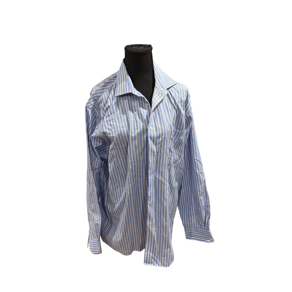 Joseph Abboud Mens  Striped Non-Iron Dress Shirt Classic Fit 16.5 34/35